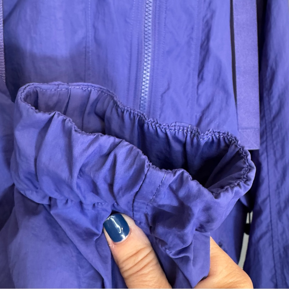 Athleta‎ x Allyson Felix Women Purple Hooded Windbreaker Zip Pockets Size M - Picture 8 of 12